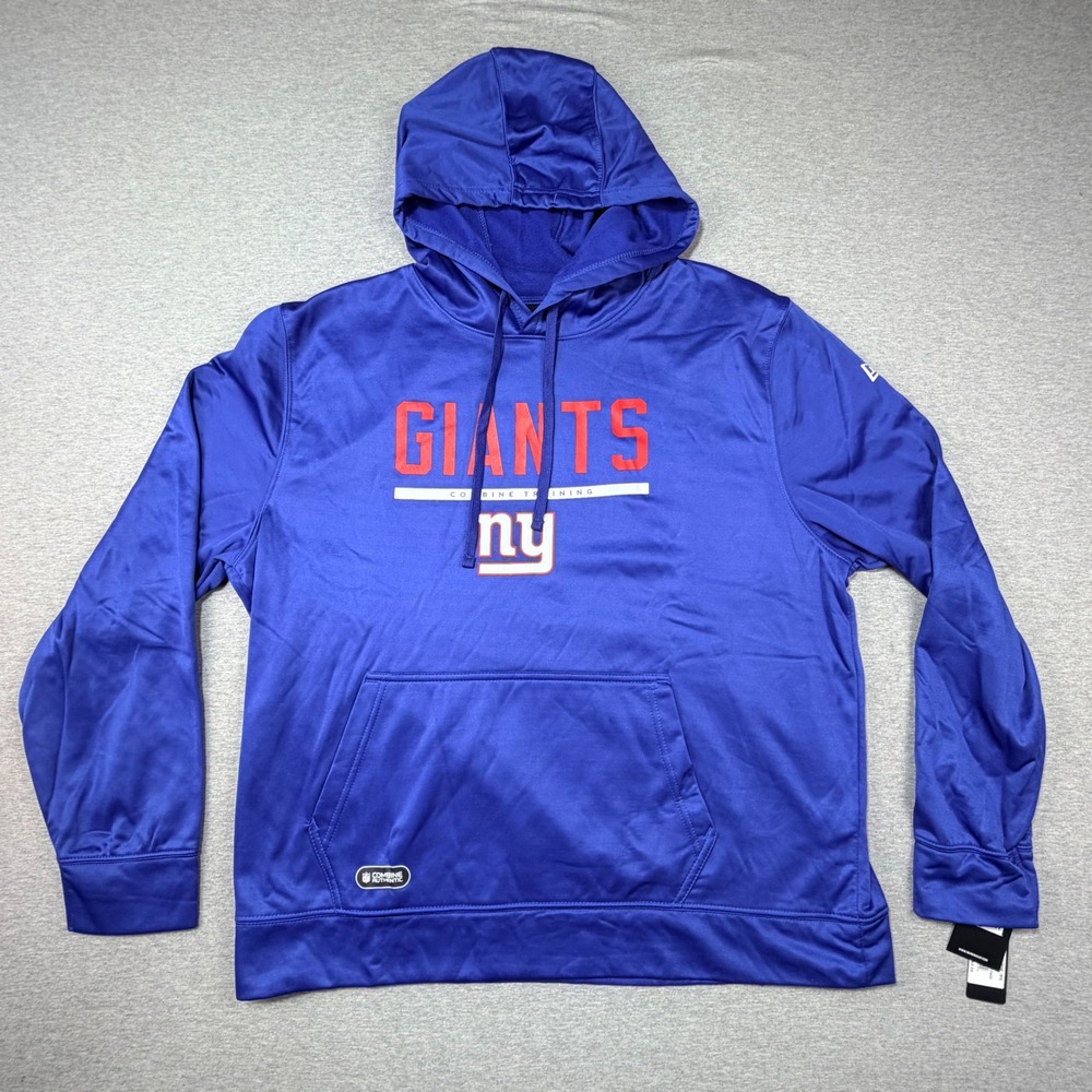New Era New York Giants NFL Combine Training Hoodie Blue Mens XXL football NWT